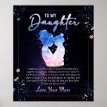 Personalized A Letter To My Daughter, Blanket for ポスター<br><div class="desc">Personalized A Letter To My Daughter,  Blanket for daughter from mom, </div>