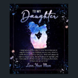 Personalized A Letter To My Daughter, Blanket for ポスター<br><div class="desc">Personalized A Letter To My Daughter,  Blanket for daughter from mom, </div>