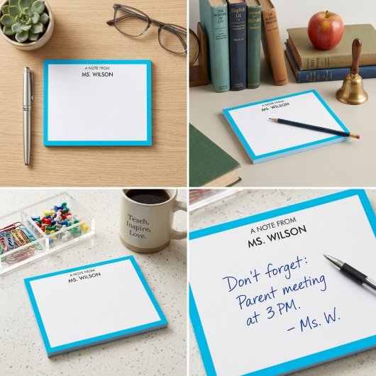 Personalized "A Note From" Custom Name Notepad ポストイット