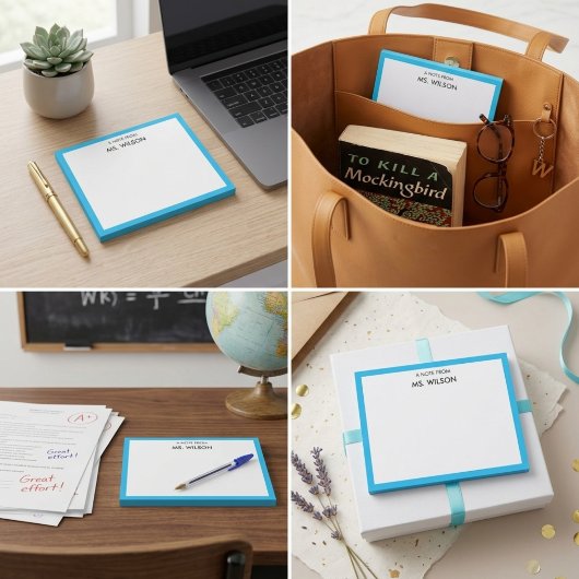 Personalized "A Note From" Custom Name Notepad ポストイット