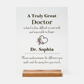 Personalized A Truly Great Doctor Appreciation  アクリルサイン (正面)