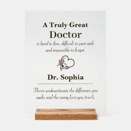 Personalized A Truly Great Doctor Appreciation  アクリルサイン