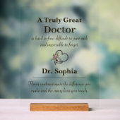 Personalized A Truly Great Doctor Appreciation  アクリルサイン (ニュートラル)