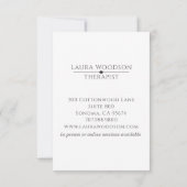 Personalized Abstract Blue Watercolor  ノートカード (裏面)