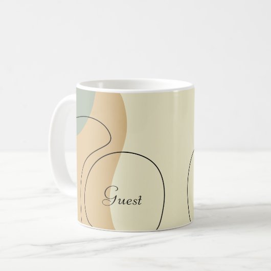Personalized Abstract Mug コーヒーマグカップ (正面左)