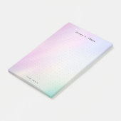 Personalized abstract pastel aesthetic dot Grid ポストイット (アングル)