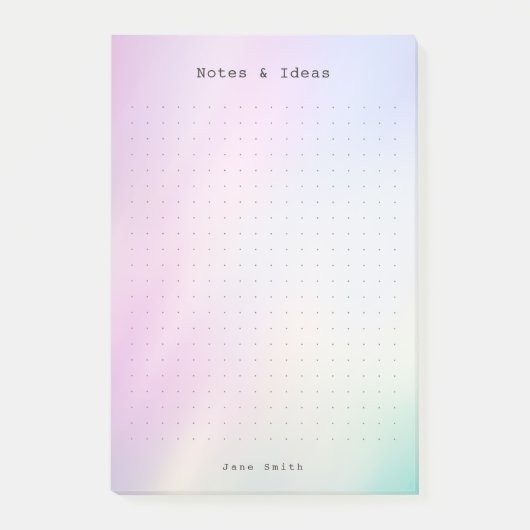 Personalized abstract pastel aesthetic dot Grid ポストイット (正面)