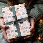 Personalized Abstract Pastel with Photo and Name ラッピングペーパー