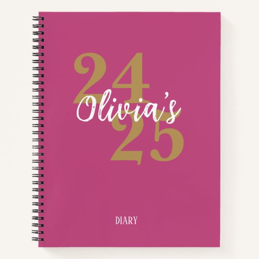 Personalized Academic Diary 2024-2025 ノートブック (正面)