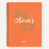 Personalized Academic Diary 2024-2025 ノートブック (正面)