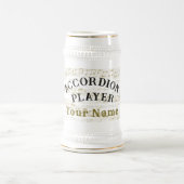 Personalized Accordion player beer stein mug ビールジョッキ (中央)