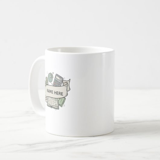 Personalized Accountant Finance Professional Coffe コーヒーマグカップ (正面左)