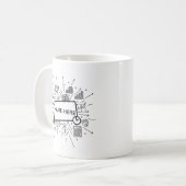 Personalized Accountant Name Minimalist Finance コーヒーマグカップ (正面左)