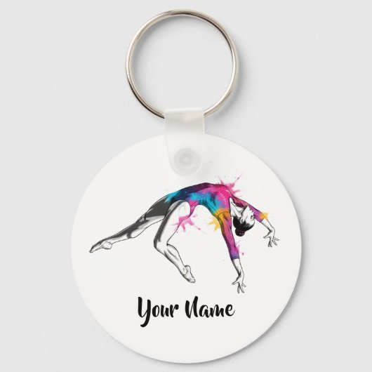 Personalized Acrobatic Art Gift - Keychain キーホルダー (正面)