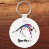 Personalized Acrobatic Art Gift - Keychain キーホルダー (裏面)