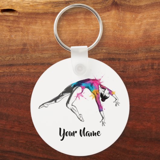 Personalized Acrobatic Art Gift - Keychain キーホルダー (裏面)