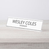 Personalized Acrylic Name Block, Optional Wooden B デスクネームプレート (正面)