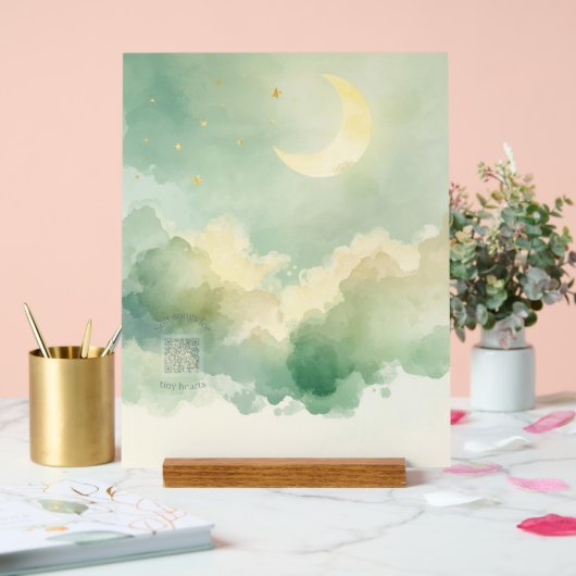 Personalized Acrylic Nursery Sign | Moon & Stars アクリルサイン (ウェディング)