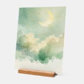 Personalized Acrylic Nursery Sign | Moon & Stars アクリルサイン (傾斜)