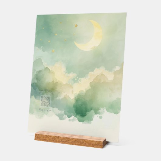 Personalized Acrylic Nursery Sign | Moon & Stars アクリルサイン (傾斜)