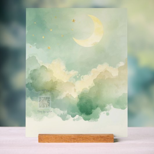 Personalized Acrylic Nursery Sign | Moon & Stars アクリルサイン (ニュートラル)