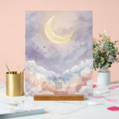 Personalized Acrylic Nursery Sign | Pastel Moon アクリルサイン (ウェディング)