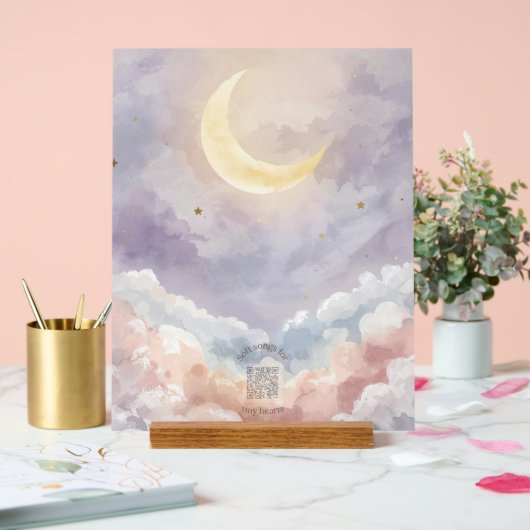 Personalized Acrylic Nursery Sign | Pastel Moon アクリルサイン (ウェディング)