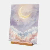 Personalized Acrylic Nursery Sign | Pastel Moon アクリルサイン (傾斜)