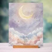 Personalized Acrylic Nursery Sign | Pastel Moon アクリルサイン (ニュートラル)