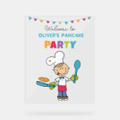 Personalized Acrylic Sign for Kids Pancake Party アクリルサイン (正面)