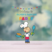 Personalized Acrylic Sign for Kids Pancake Party アクリルサイン (ニュートラル)