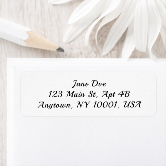 Personalized Address Labels Custom Name Stickers ラベル (インサイチュ)