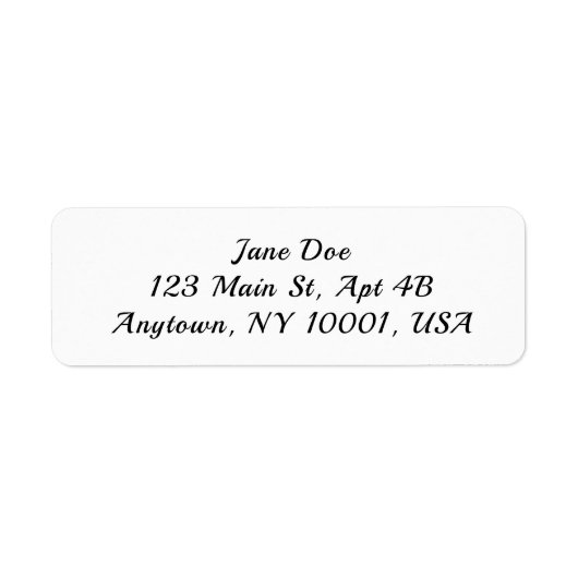Personalized Address Labels Custom Name Stickers ラベル (正面)