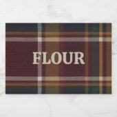 Personalized Adhesive Jar Label - Brown and Plum  フードラベル (シングルラベル)