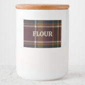 Personalized Adhesive Jar Label - Brown and Plum  フードラベル (正面)