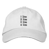 Personalized Adjustable Make It Yourself 刺繍入りキャップ (正面)