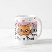 Personalized Adorable Cartoon Cat Coffee Cup コーヒーマグカップ (正面右)