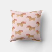 Personalized Adorable Dachshund Dog クッション (裏面)