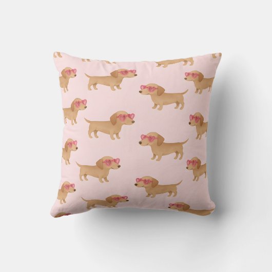 Personalized Adorable Dachshund Dog クッション (裏面)