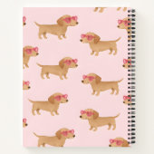 Personalized Adorable Dachshund Dog ノートブック (裏面)