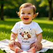 Personalized Adorable Eagle Patriotic Baby  ベビーTシャツ