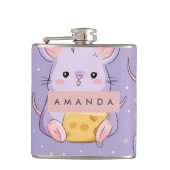Personalized Adorable Kawaii Mice Pattern フラスク (正面)