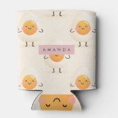 Personalized Adorable Kawaii Smiling Egg 缶クーラー (裏面)