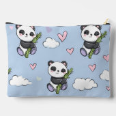 Personalized Adorable Pastel Panda Pattern アクセサリーポーチ (裏面)