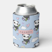Personalized Adorable Pastel Panda Pattern 缶クーラー (缶正面)
