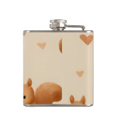 Personalized Adorable Squirrel and Acorn Pattern フラスク (裏面)