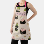 Personalized Adorable Sushi and Soy Sauce Pattern エプロン (インサイチュ)