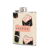 Personalized Adorable Sushi and Soy Sauce Pattern フラスク (左)