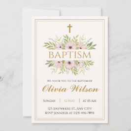 Personalized Adult Baptism Invitation 招待状