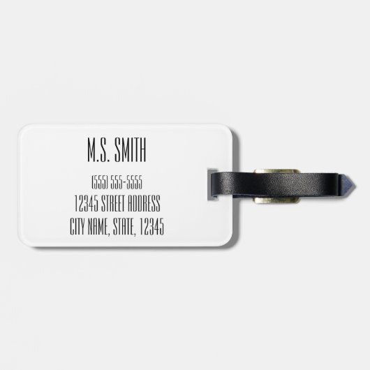 Personalized|| adventure||の熱気の気球 ラゲッジタグ (裏面横)